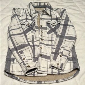 Women’s Grey and White Plaid Jacket